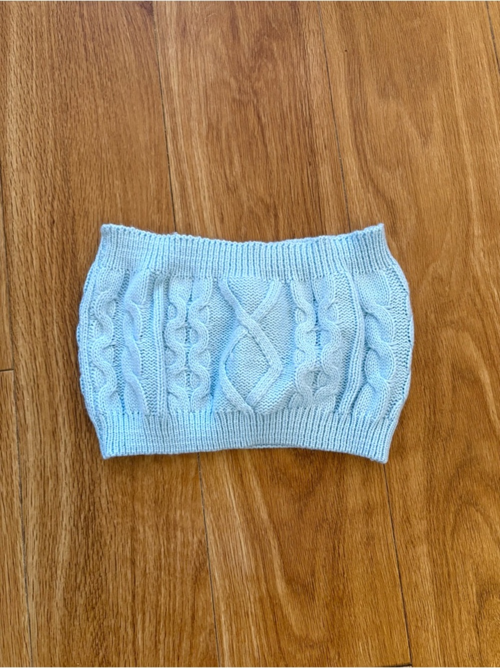 Princess Polly Baby Blue Knit Tube Top